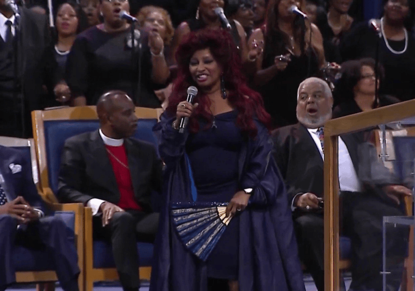 Chaka Khan Performs Gospel Classic Goin Up Yonder At Aretha Franklin Funeral Watch Consequence Of Sound Let's all go meet dominator. at aretha franklin funeral